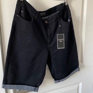 Black Stretch Denim Bermuda Shorts - never been worn - size 12.